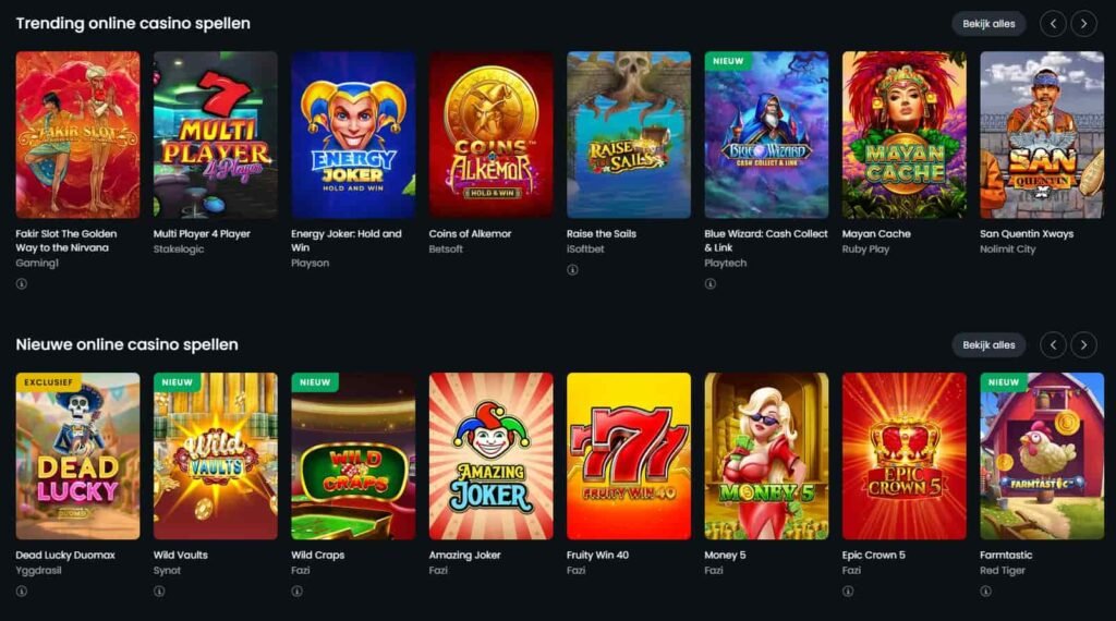 Populaire casinospellen Nederland