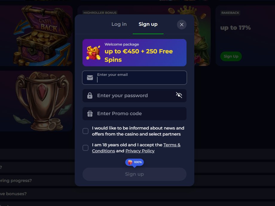 Registreer je bij B7 Casino