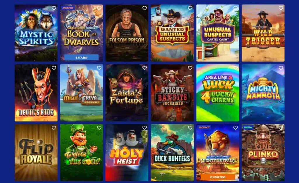 Gokkasten overzicht met populaire slots bij Batavia Casino