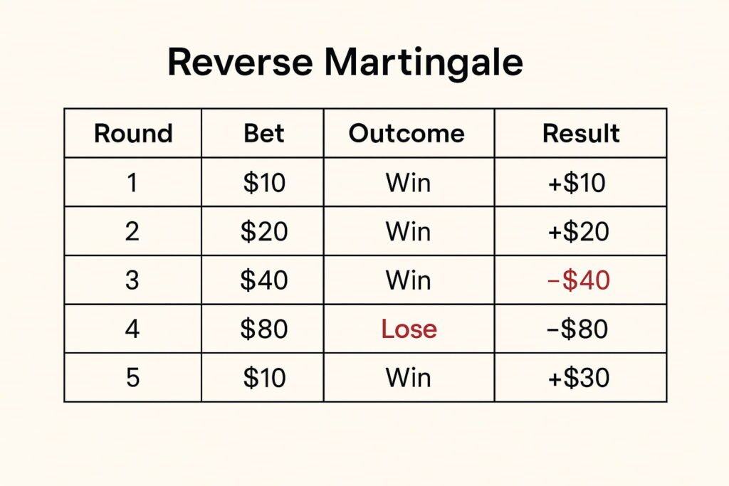 Reverse Martingale strategy