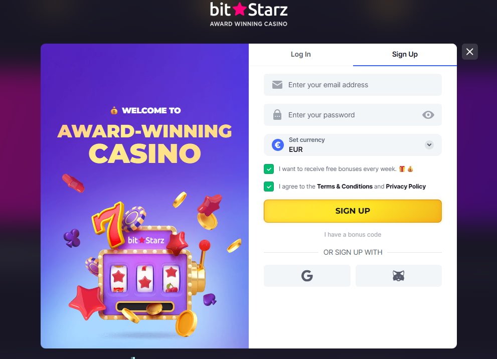 Registro en BitStarz Casino 