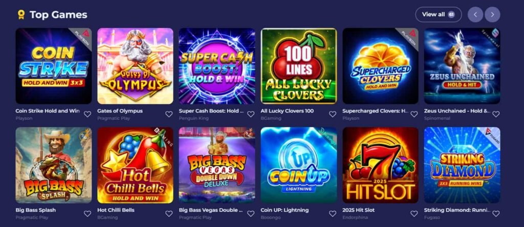 Spelaanbod en spellen bij Bruno Casino