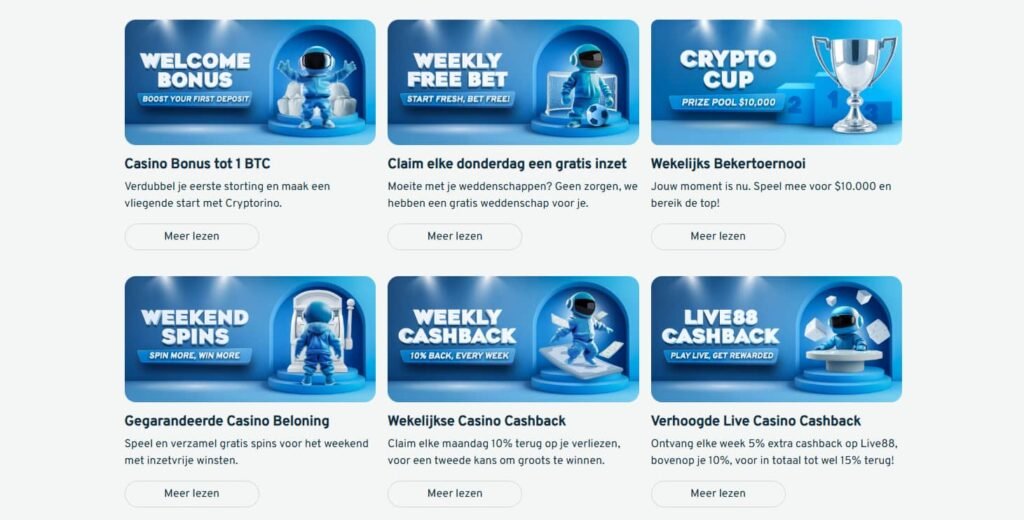 Bonussen bij nieuwe online casino’s
