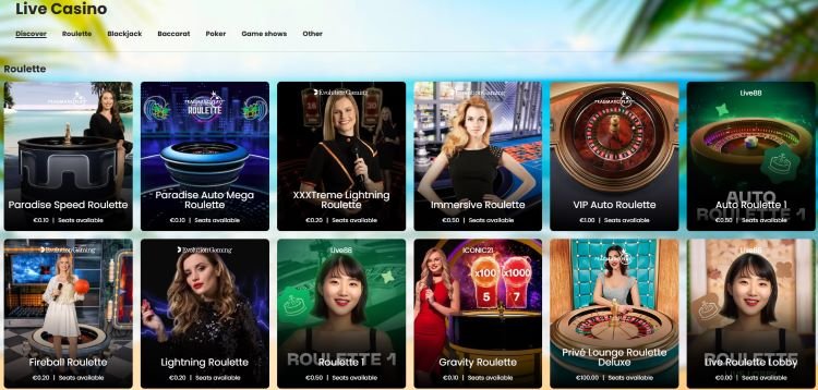Live Casino Aanbod