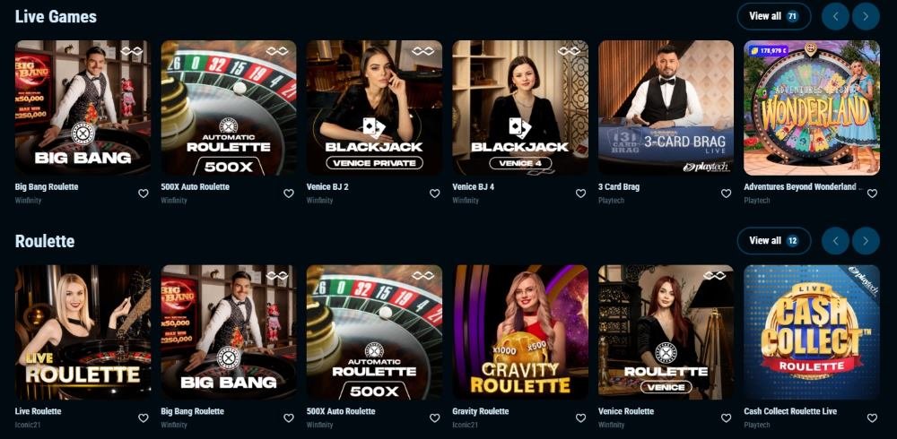 Live casino Crystal Roll Casino