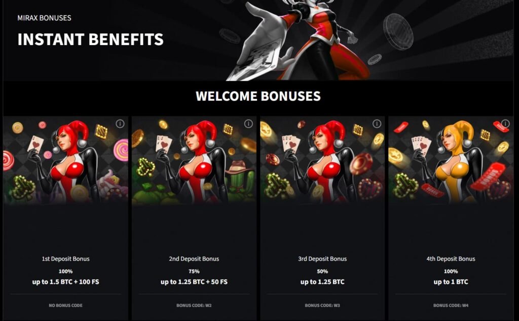 Mirax Casino Bonussen
