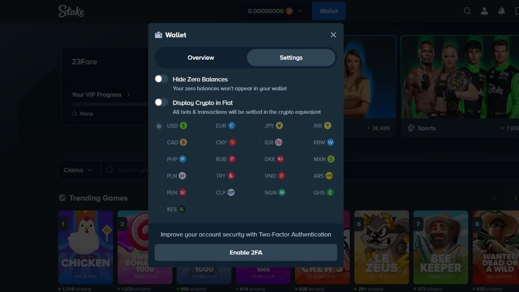 Crypto-stortingen (Directe Methode)