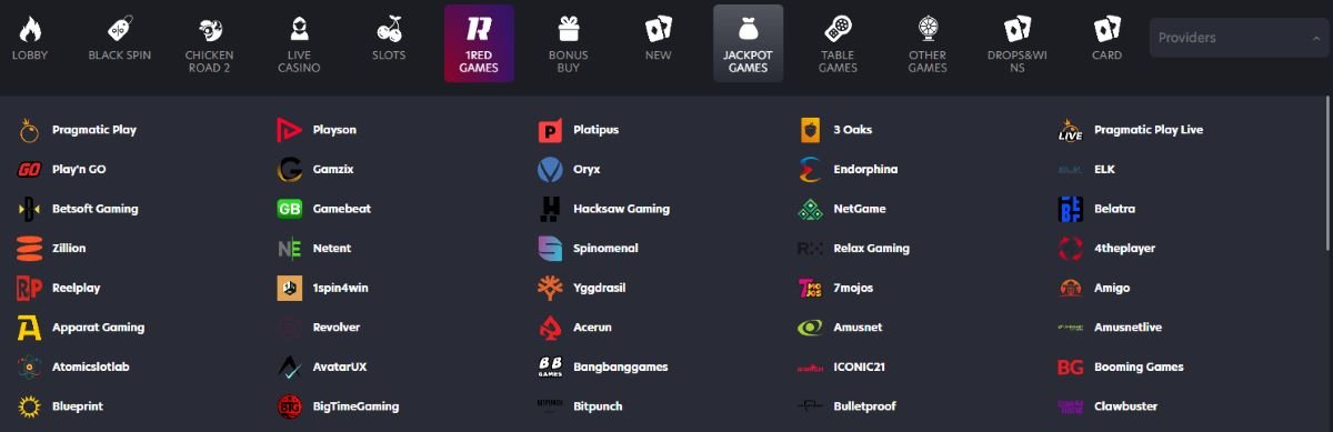 Belangrijkste game providers