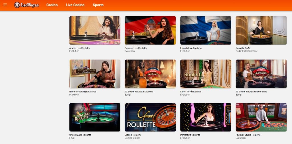 LeoVegas – Mobiel sterk en veel live roulette