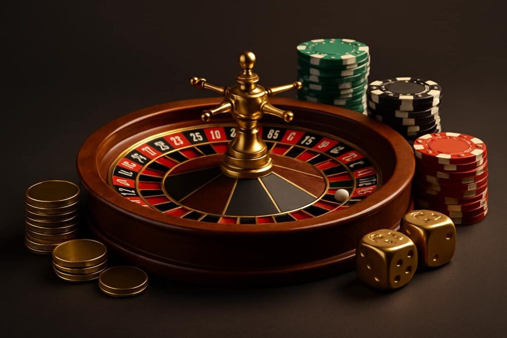 Roulette tips afbeelding met roulette tafel en fiches
