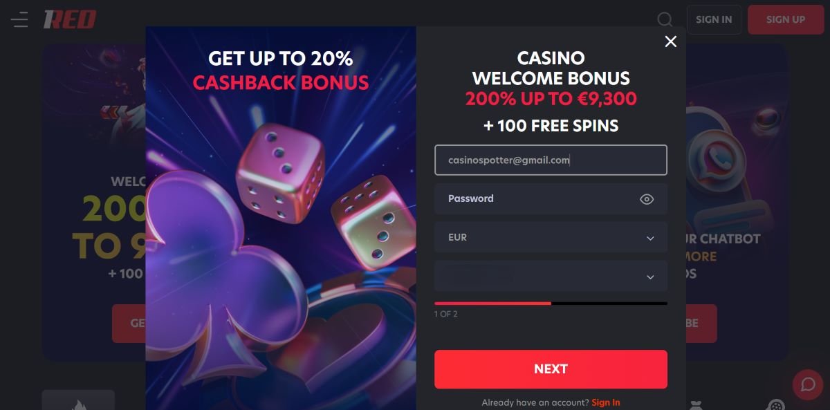 Vul de basisgegevens in, zoals e-mailadres, gewenste valuta en land van verblijf