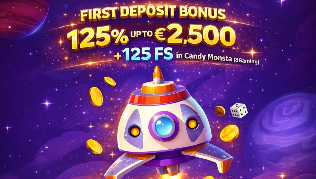 125% tot €2.500 + 125 Free Spins