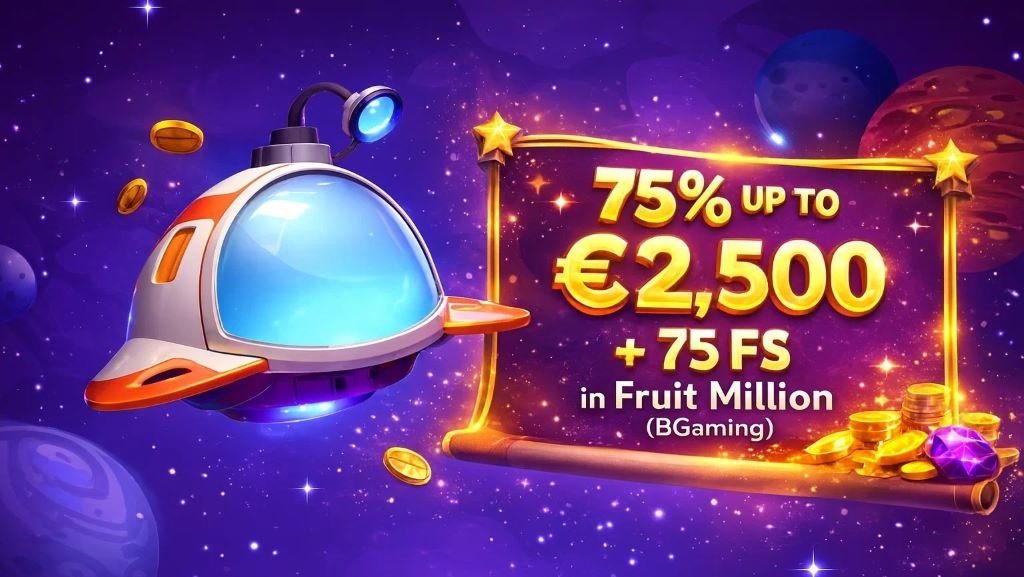 75% tot €2.500 + 75 Free Spins
