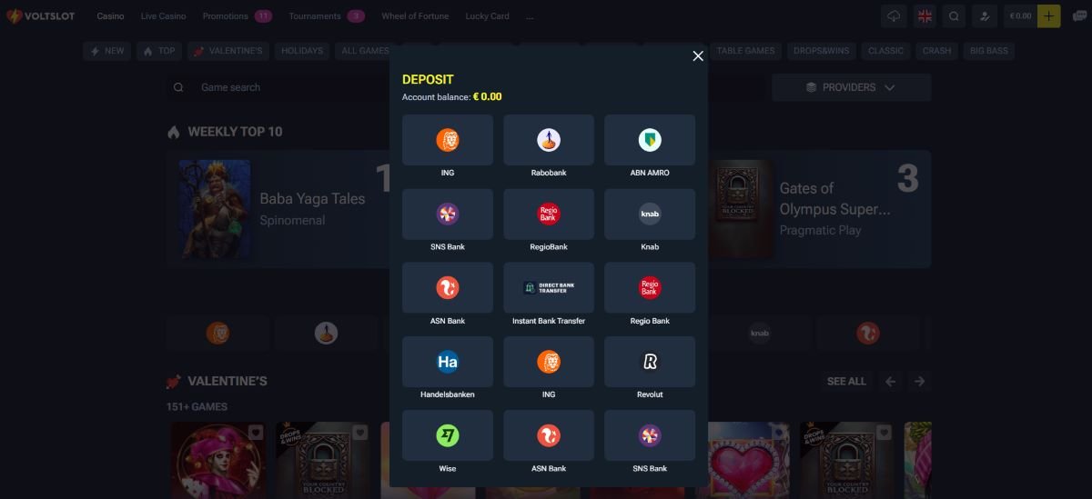 Geld storten en die beruchte Voltslot uitbetaling